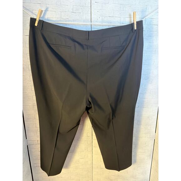 Talbots women’s trousers, black curvy cut minimalist career wear plus size - Picture 2 of 13